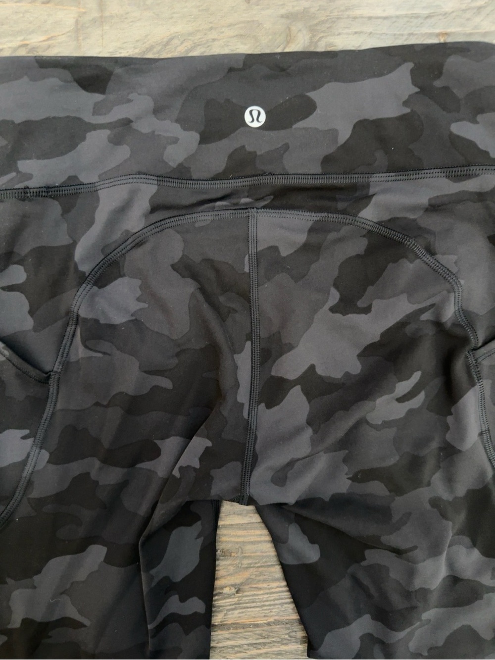 lululemon athletica Black & Dark Gray Camo High-Rise Leggings